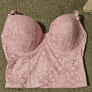 PINK Victoria's Secret Light Lavender Lace Bralette